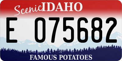 ID license plate E075682