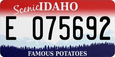 ID license plate E075692