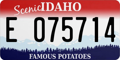ID license plate E075714