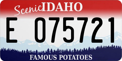 ID license plate E075721