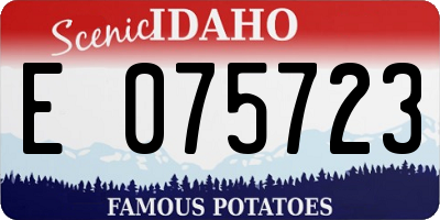 ID license plate E075723