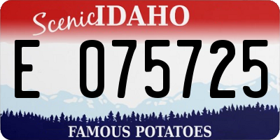 ID license plate E075725