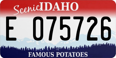 ID license plate E075726
