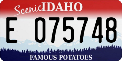 ID license plate E075748