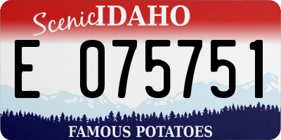ID license plate E075751