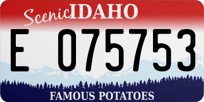 ID license plate E075753