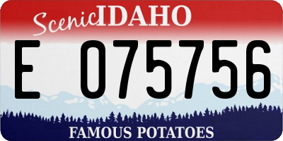 ID license plate E075756