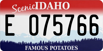 ID license plate E075766