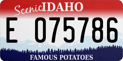 ID license plate E075786