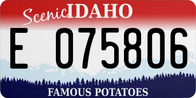 ID license plate E075806
