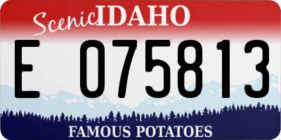 ID license plate E075813