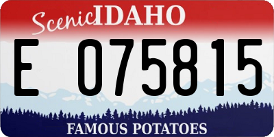ID license plate E075815