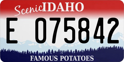 ID license plate E075842