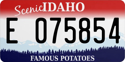 ID license plate E075854