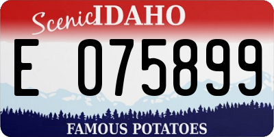 ID license plate E075899
