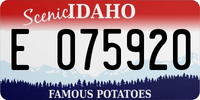 ID license plate E075920