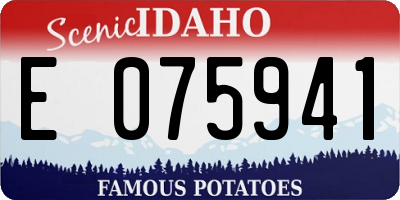 ID license plate E075941