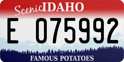 ID license plate E075992