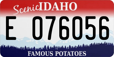 ID license plate E076056