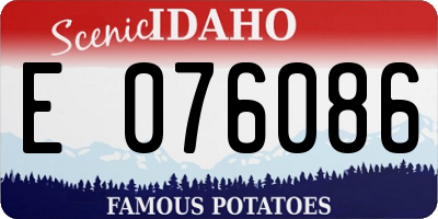 ID license plate E076086