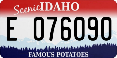 ID license plate E076090