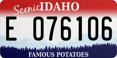 ID license plate E076106