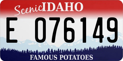 ID license plate E076149