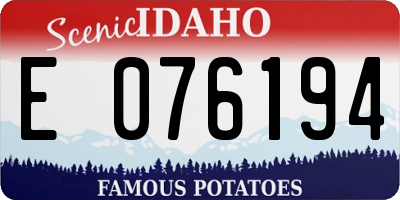 ID license plate E076194