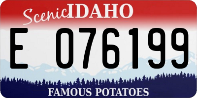 ID license plate E076199