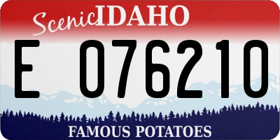 ID license plate E076210