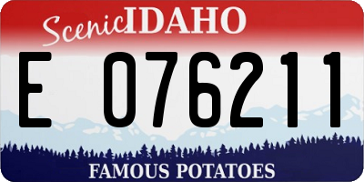 ID license plate E076211
