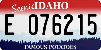 ID license plate E076215