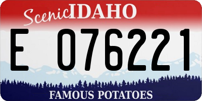 ID license plate E076221