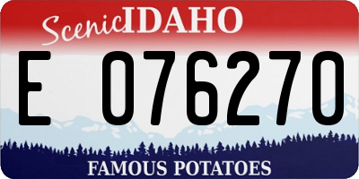 ID license plate E076270