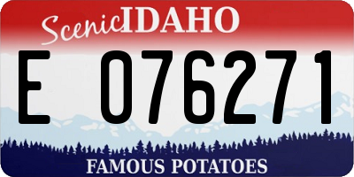 ID license plate E076271