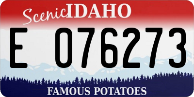 ID license plate E076273