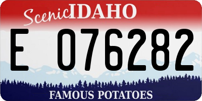 ID license plate E076282