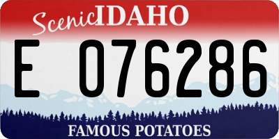 ID license plate E076286