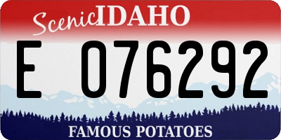 ID license plate E076292
