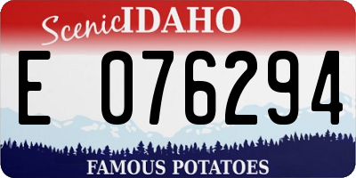 ID license plate E076294
