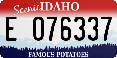 ID license plate E076337
