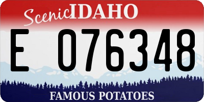 ID license plate E076348