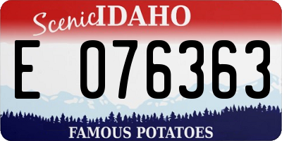 ID license plate E076363