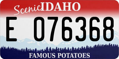 ID license plate E076368