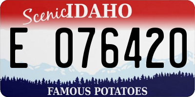 ID license plate E076420