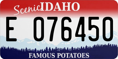 ID license plate E076450