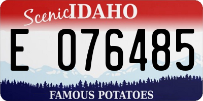 ID license plate E076485