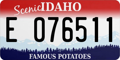 ID license plate E076511