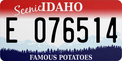 ID license plate E076514