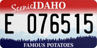 ID license plate E076515